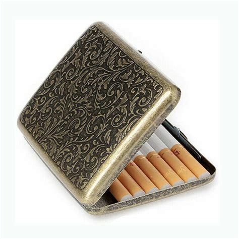 cigarette strong box metal|vintage metal cigarette box.